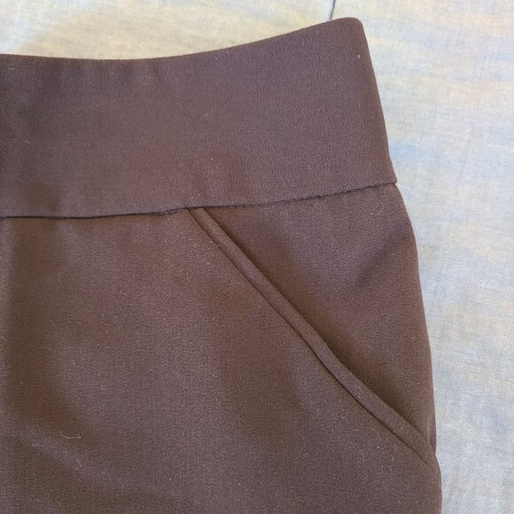 Nicole Miller NY Women's Dark Brown Dress Pants Size 16 Cropped Polyester Blend - Picture 7 of 9